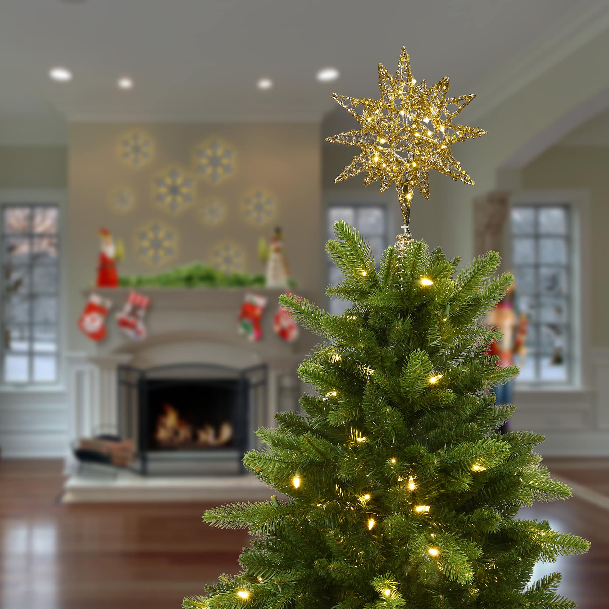 14.5" Falling Star Tree Top For Artificial Trees With Lights